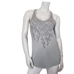 Marmot SZ M Tank Top Racerback Gray Arrow Print Active Wear Athleisure Athletic